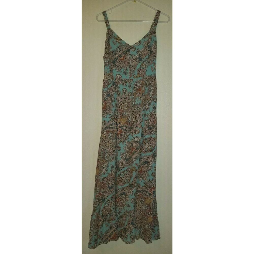 New Cynthia Rowley sz 6 Maxi Dress sleeveless tank multi color W1